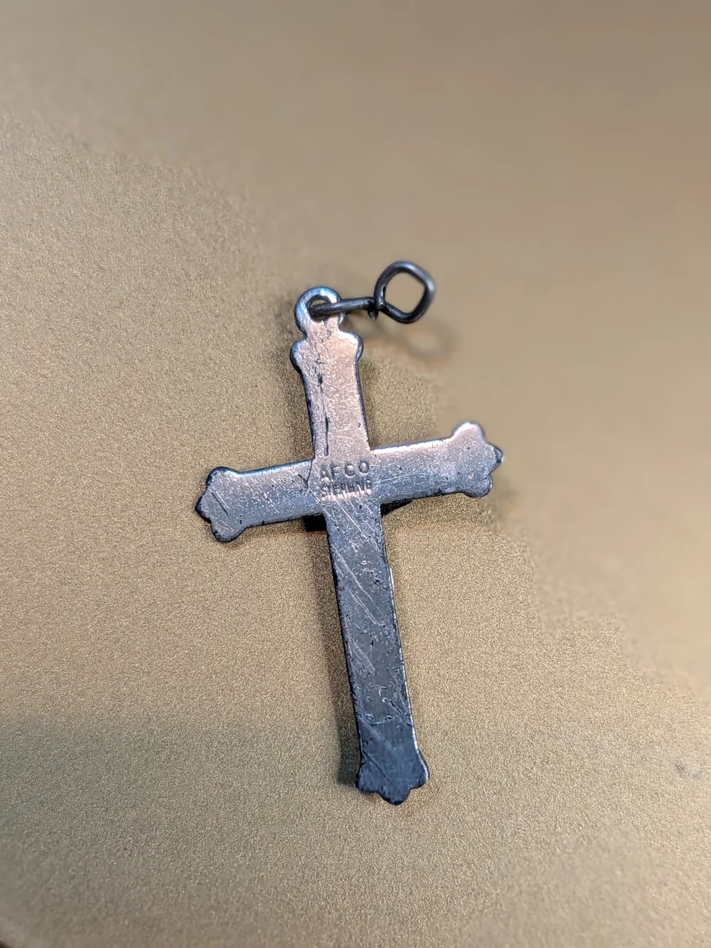 Vintage VAFCO Sterling Silver Crucifix Pendant